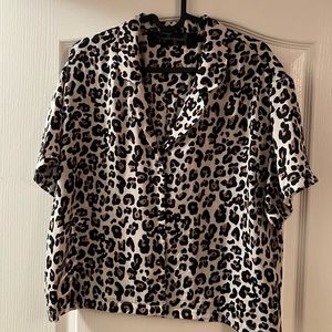 Nordstrom cheetah print crop top